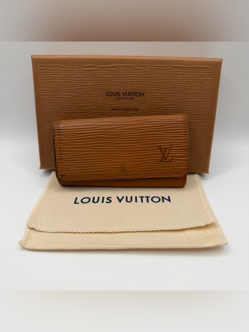 Louis Vuitton Cognac Epi 4-Key Holder